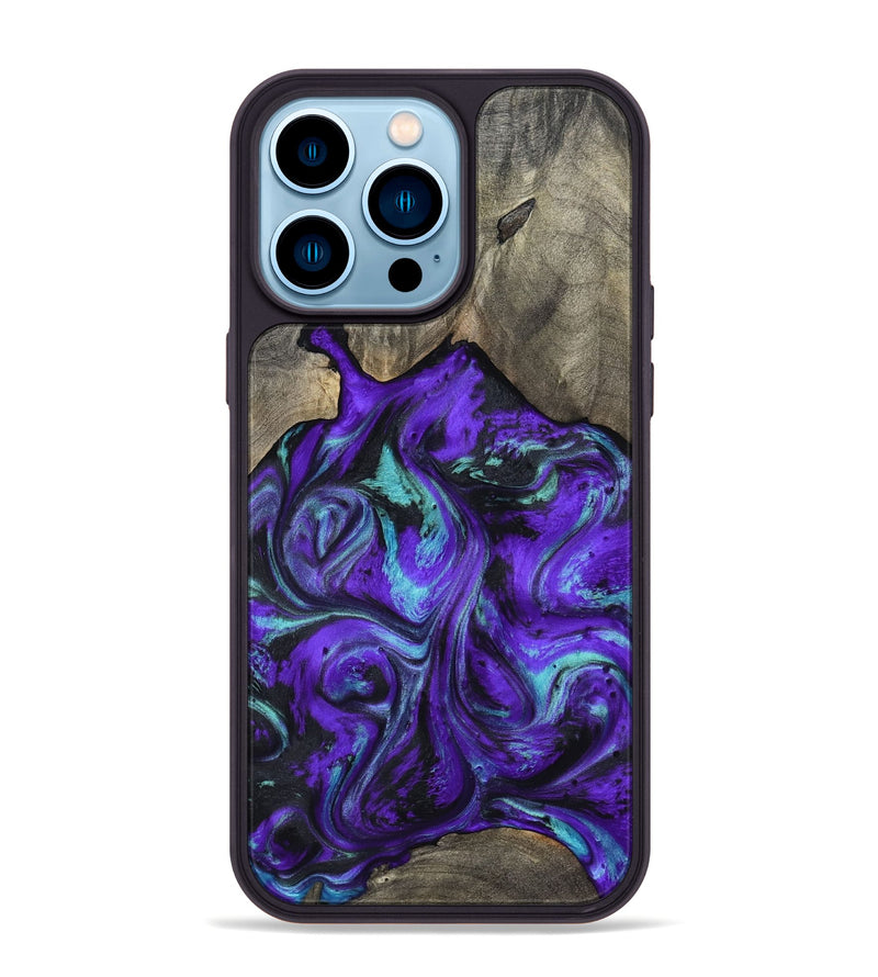 iPhone 14 Pro Max Wood Phone Case - Wesley (Purple, 798320)