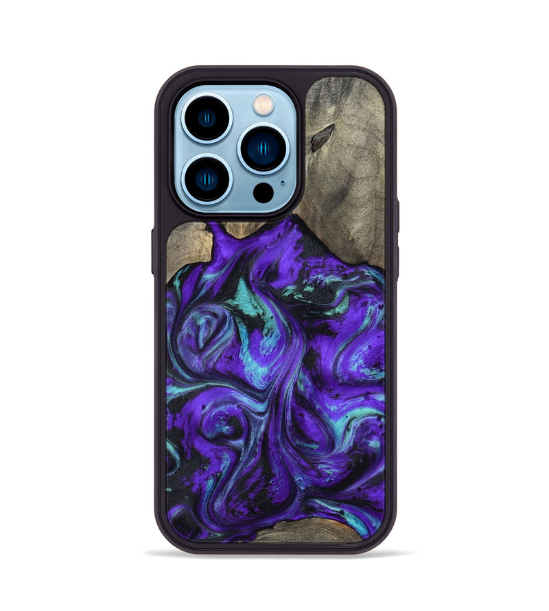 iPhone 14 Pro Wood Phone Case - Wesley (Purple, 798320)
