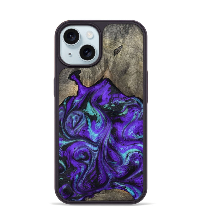 iPhone 15 Wood Phone Case - Wesley (Purple, 798320)