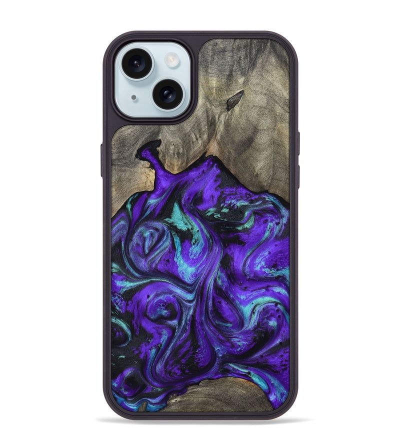 iPhone 15 Plus Wood Phone Case - Wesley (Purple, 798320)