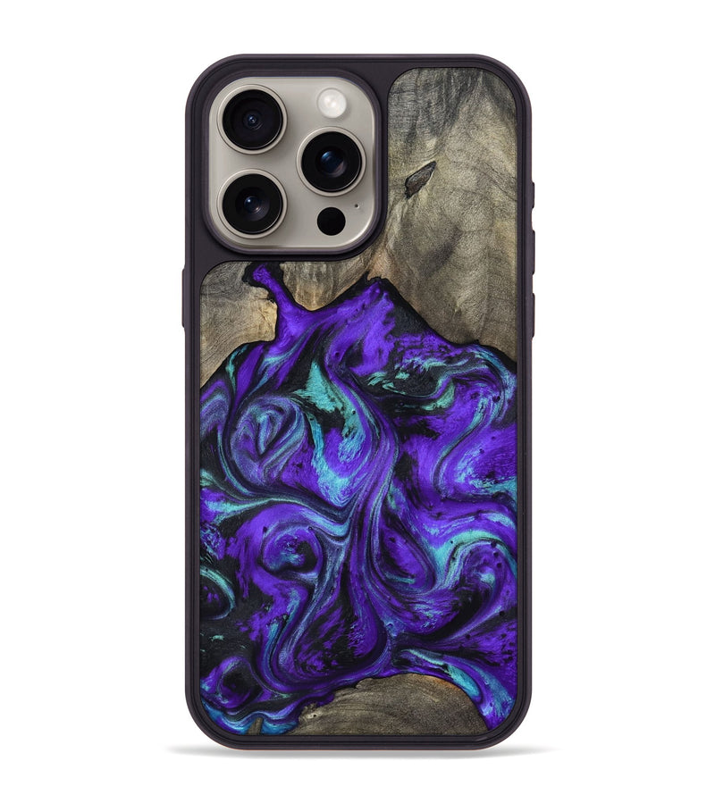 iPhone 15 Pro Max Wood Phone Case - Wesley (Purple, 798320)