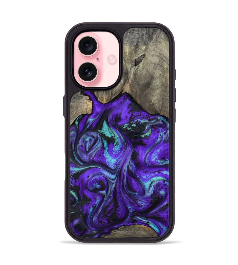 iPhone 16 Wood Phone Case - Wesley (Purple, 798320)