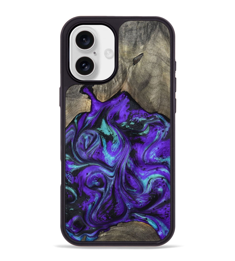 iPhone 16 Plus Wood Phone Case - Wesley (Purple, 798320)