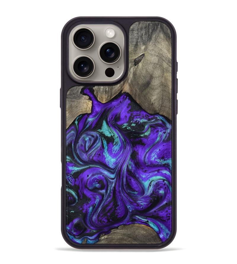 iPhone 16 Pro Max Wood Phone Case - Wesley (Purple, 798320)