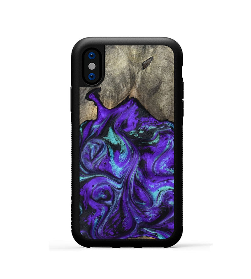 iPhone Xs Wood Phone Case - Wesley (Purple, 798320)