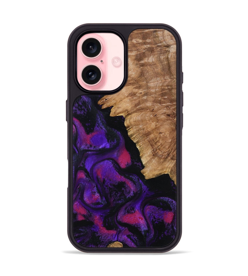 iPhone 16 Wood Phone Case - Rory (Purple, 798321)