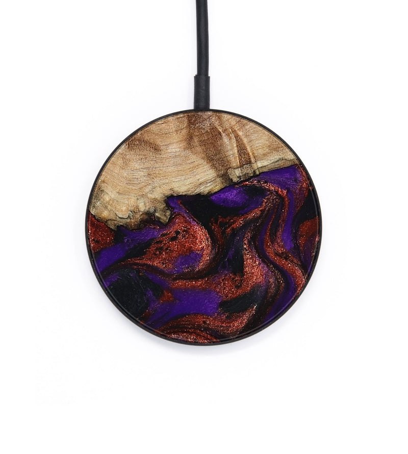 Circle Wood Wireless Charger - Karie (Purple, 798323)