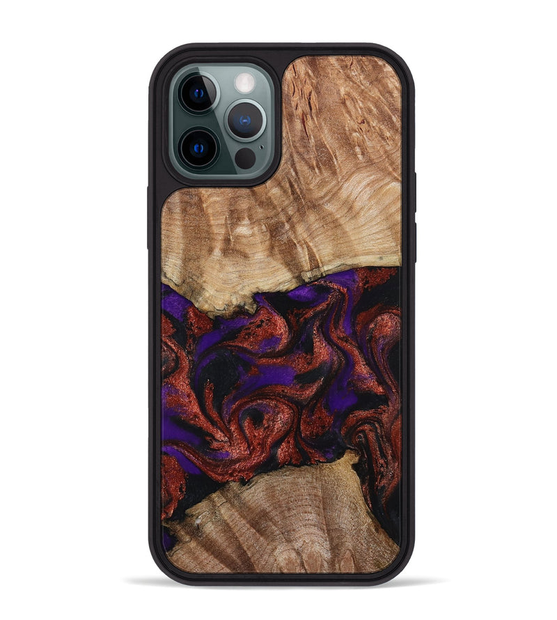 iPhone 12 Pro Max Wood Phone Case - Karie (Purple, 798323)
