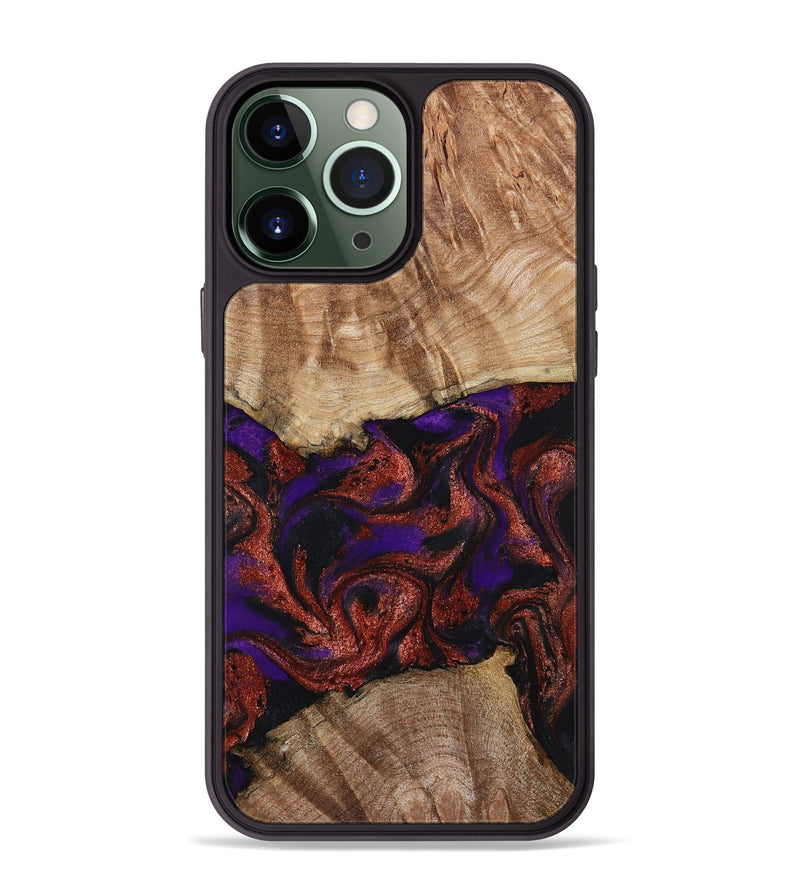 iPhone 13 Pro Max Wood Phone Case - Karie (Purple, 798323)