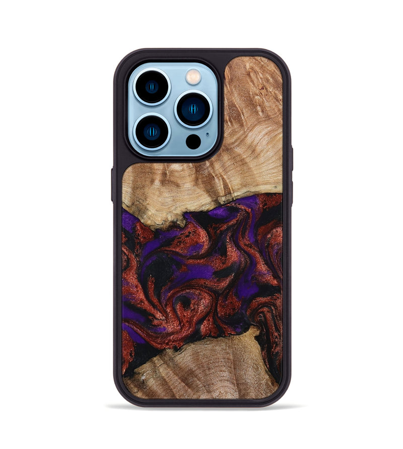 iPhone 14 Pro Wood Phone Case - Karie (Purple, 798323)