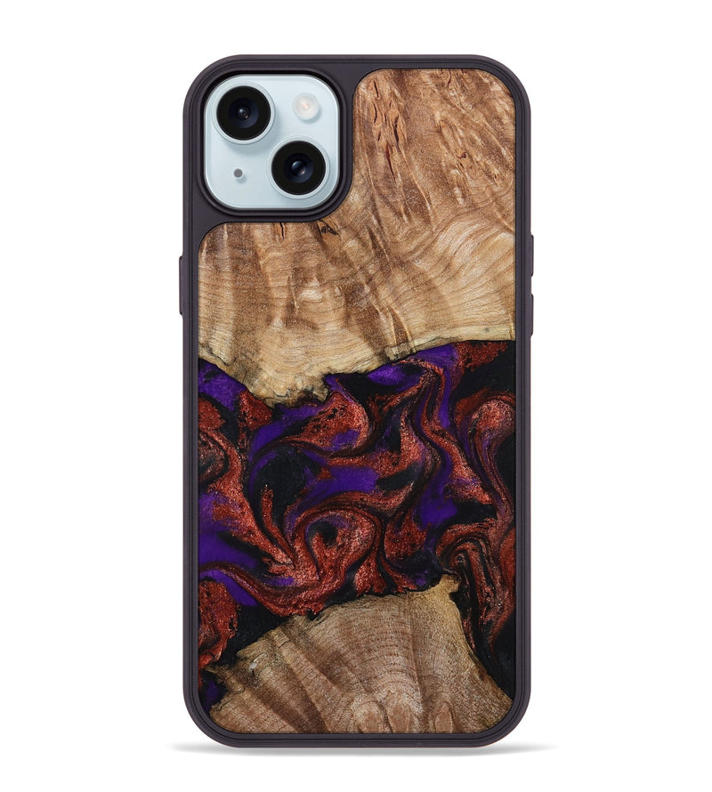 iPhone 15 Plus Wood Phone Case - Karie (Purple, 798323)
