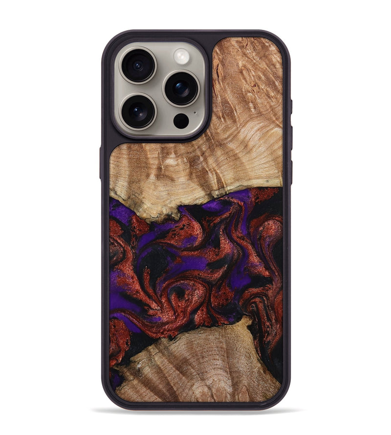 iPhone 15 Pro Max Wood Phone Case - Karie (Purple, 798323)