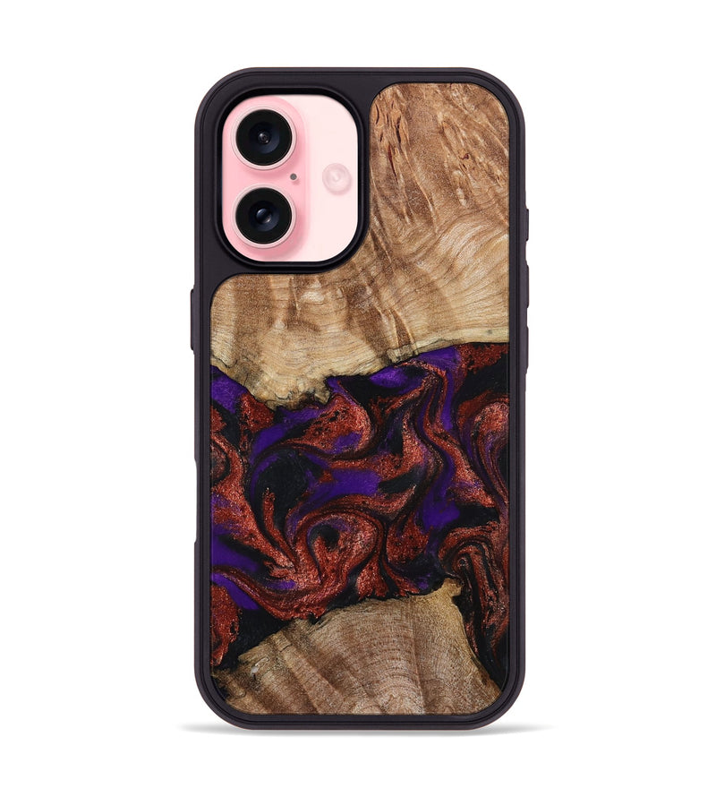 iPhone 16 Wood Phone Case - Karie (Purple, 798323)