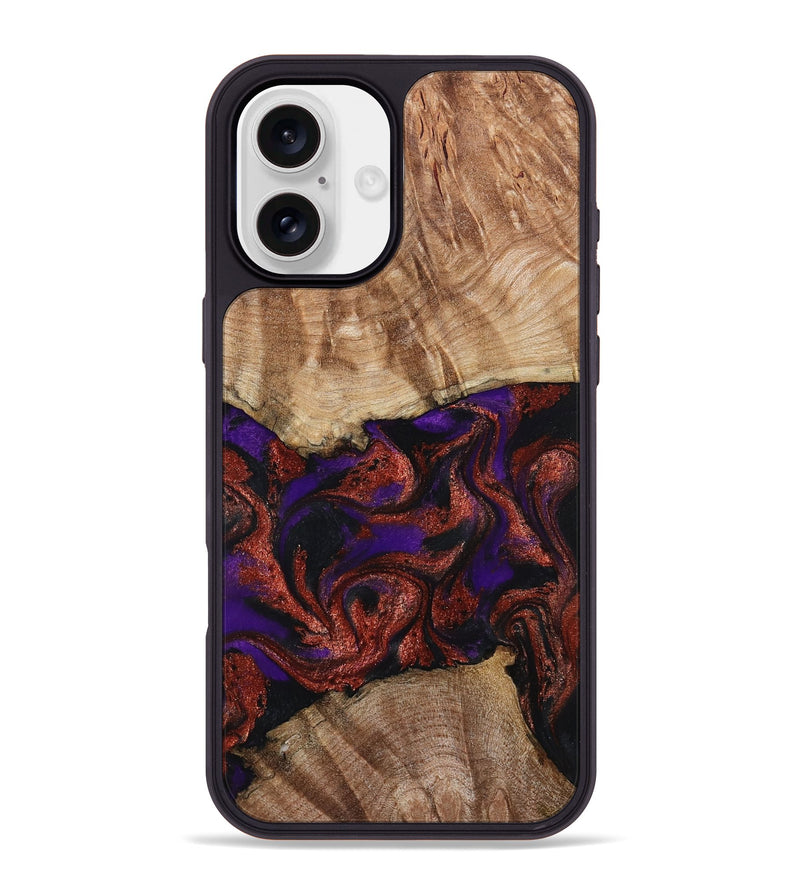 iPhone 16 Plus Wood Phone Case - Karie (Purple, 798323)