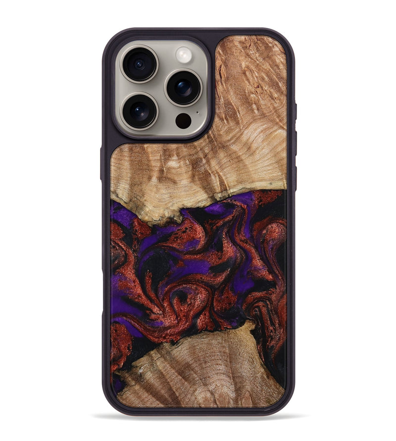 iPhone 16 Pro Max Wood Phone Case - Karie (Purple, 798323)