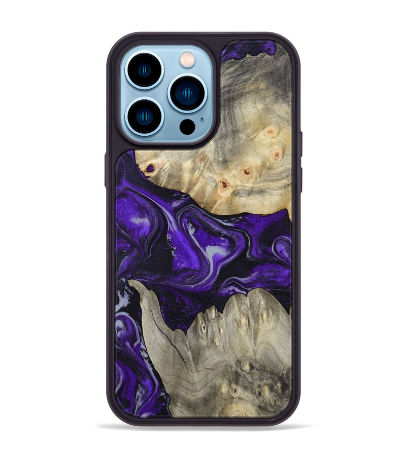 iPhone 14 Pro Max Wood Phone Case - Jeanna (Purple, 798324)