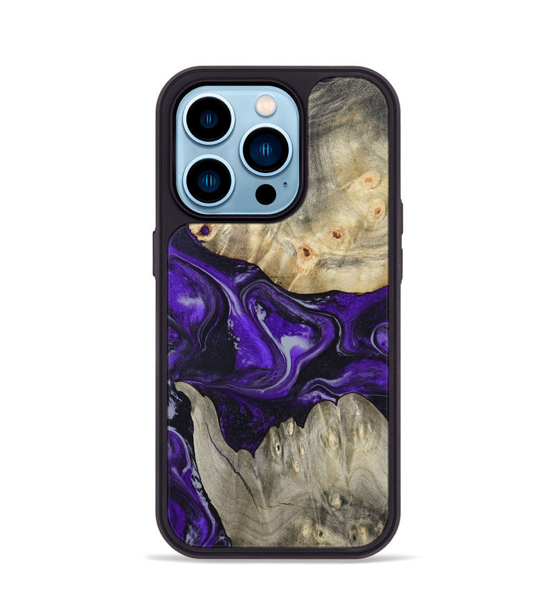 iPhone 14 Pro Wood Phone Case - Jeanna (Purple, 798324)