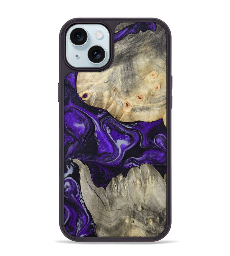 iPhone 15 Plus Wood Phone Case - Jeanna (Purple, 798324)