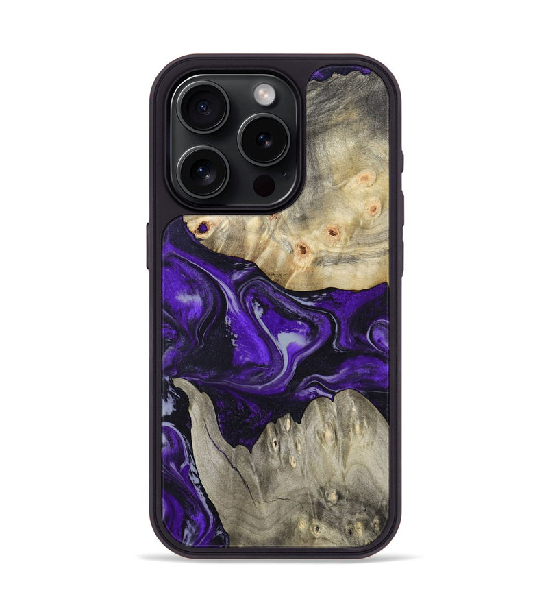 iPhone 15 Pro Wood Phone Case - Jeanna (Purple, 798324)