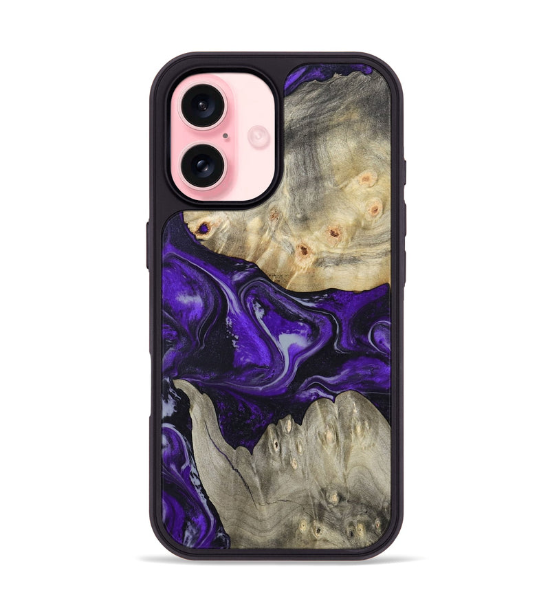 iPhone 16 Wood Phone Case - Jeanna (Purple, 798324)