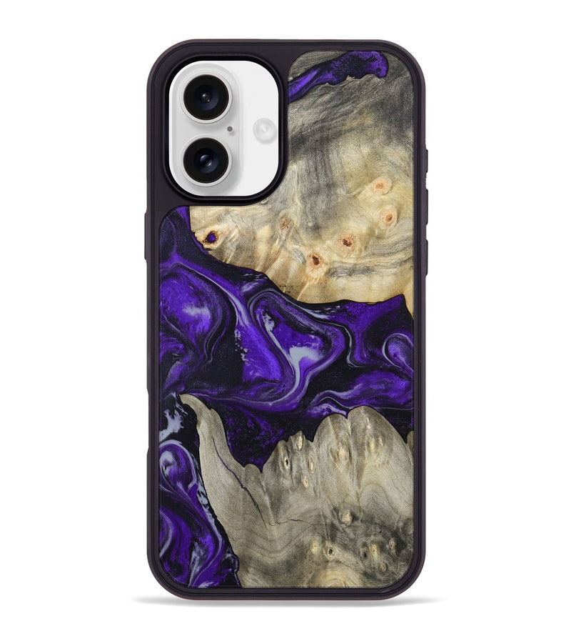 iPhone 16 Plus Wood Phone Case - Jeanna (Purple, 798324)