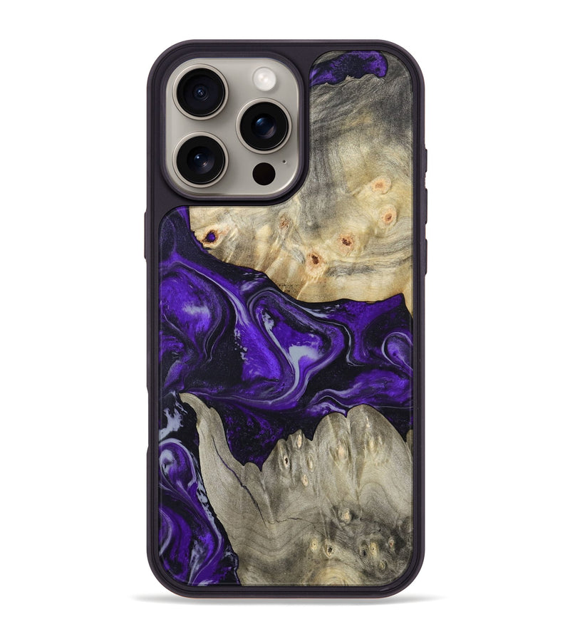 iPhone 16 Pro Max Wood Phone Case - Jeanna (Purple, 798324)