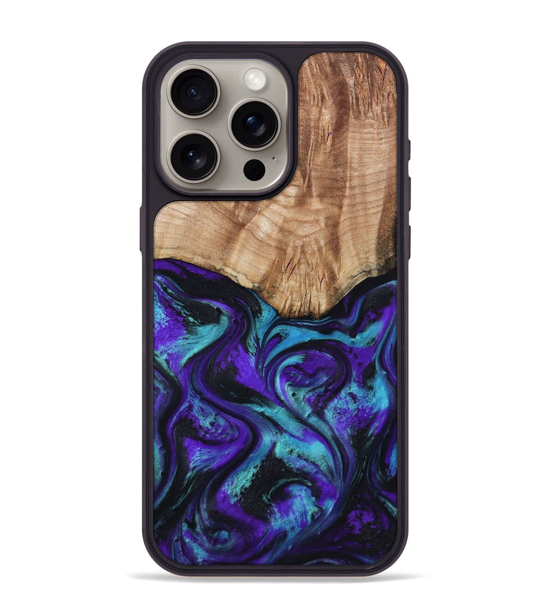 iPhone 15 Pro Max Wood Phone Case - Johnie (Purple, 798325)