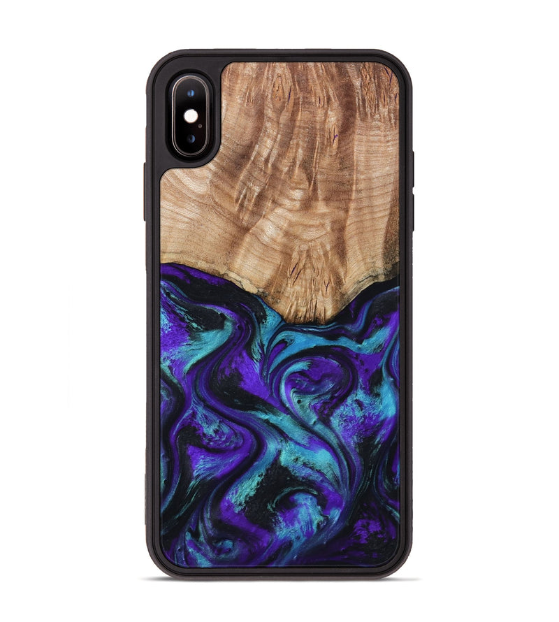 iPhone Xs Max Wood Phone Case - Johnie (Purple, 798325)