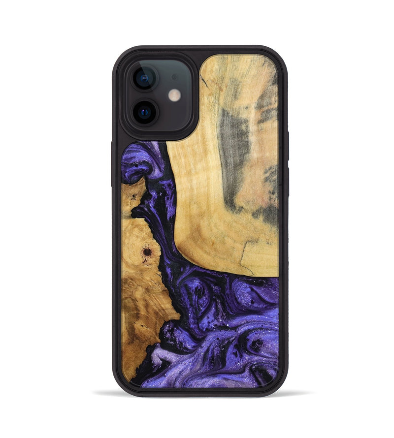 iPhone 12 Wood Phone Case - Ashlie (Purple, 798326)