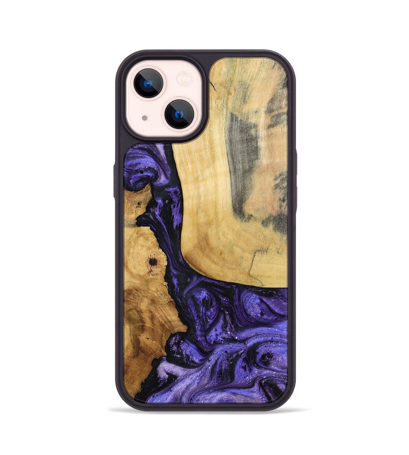 iPhone 14 Wood Phone Case - Ashlie (Purple, 798326)