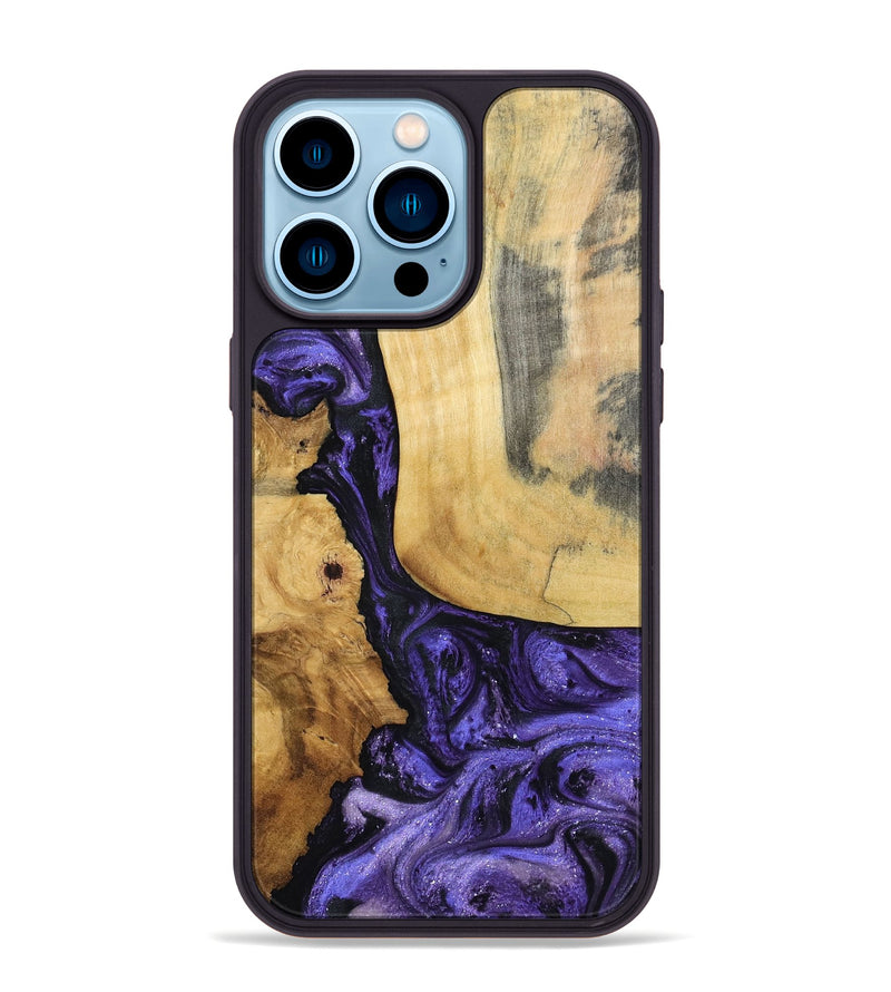 iPhone 14 Pro Max Wood Phone Case - Ashlie (Purple, 798326)