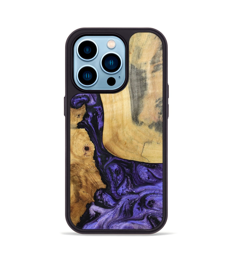iPhone 14 Pro Wood Phone Case - Ashlie (Purple, 798326)