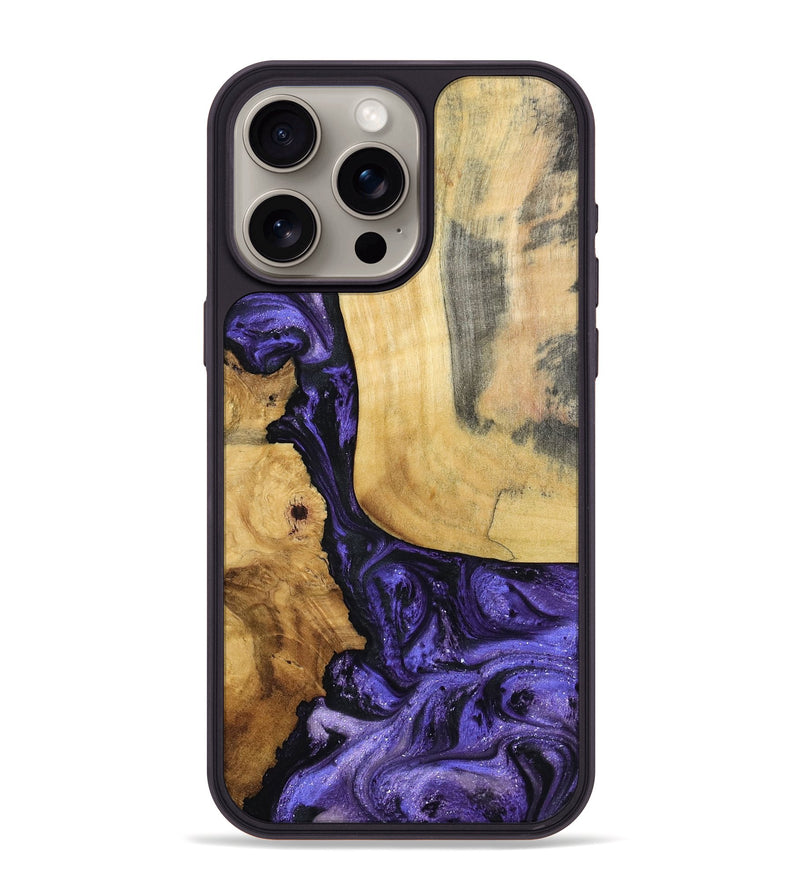 iPhone 15 Pro Max Wood Phone Case - Ashlie (Purple, 798326)