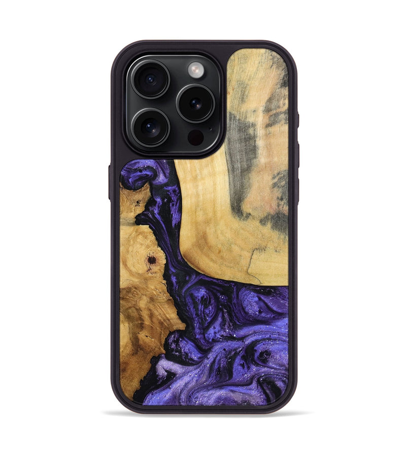 iPhone 15 Pro Wood Phone Case - Ashlie (Purple, 798326)