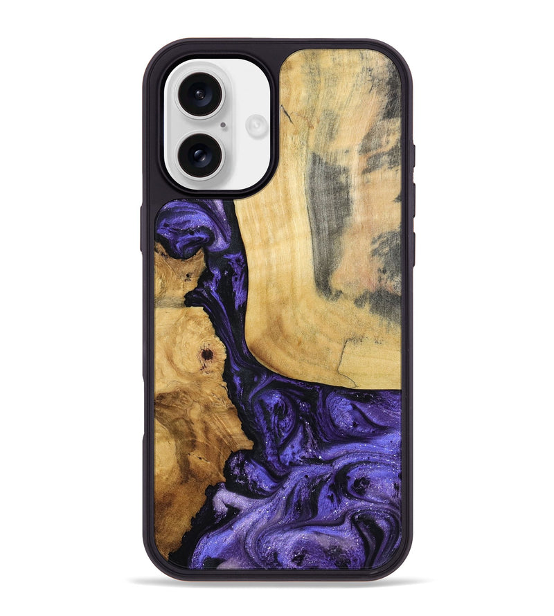 iPhone 16 Plus Wood Phone Case - Ashlie (Purple, 798326)