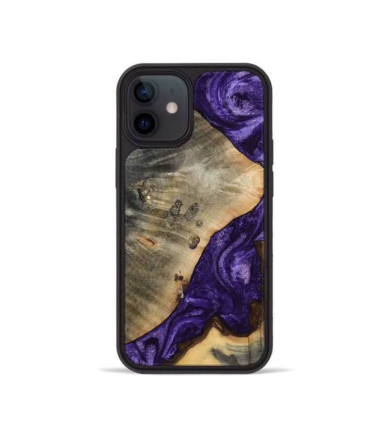 iPhone 12 mini Wood Phone Case - Cathryn (Purple, 798327)