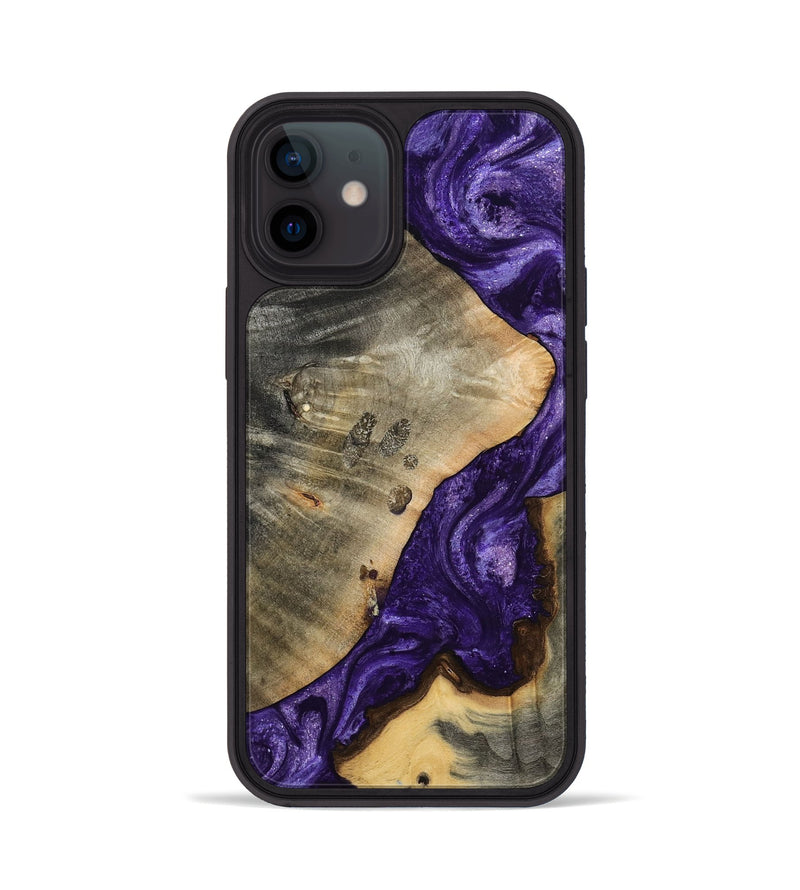 iPhone 12 Wood Phone Case - Cathryn (Purple, 798327)