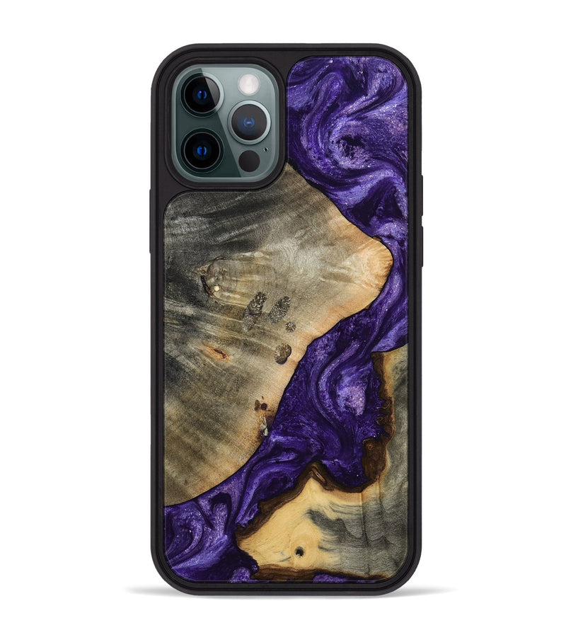 iPhone 12 Pro Max Wood Phone Case - Cathryn (Purple, 798327)