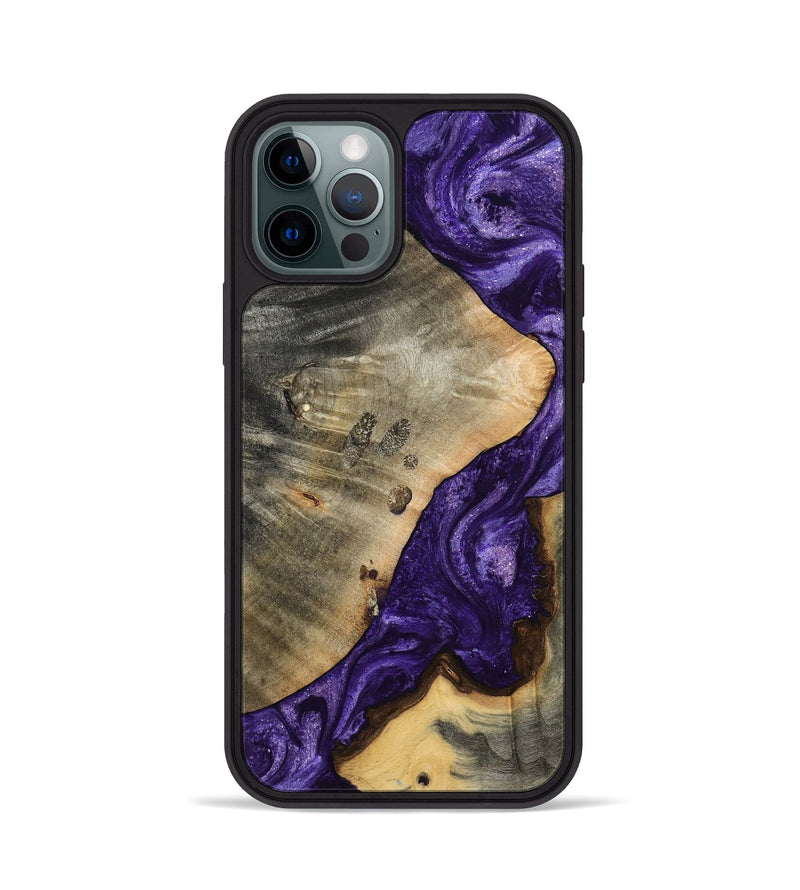 iPhone 12 Pro Wood Phone Case - Cathryn (Purple, 798327)