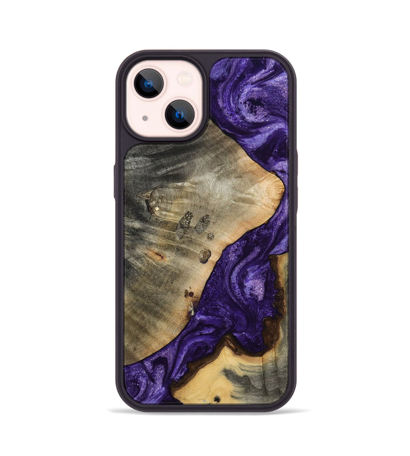 iPhone 14 Wood Phone Case - Cathryn (Purple, 798327)
