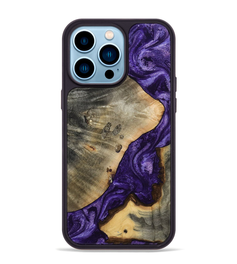 iPhone 14 Pro Max Wood Phone Case - Cathryn (Purple, 798327)