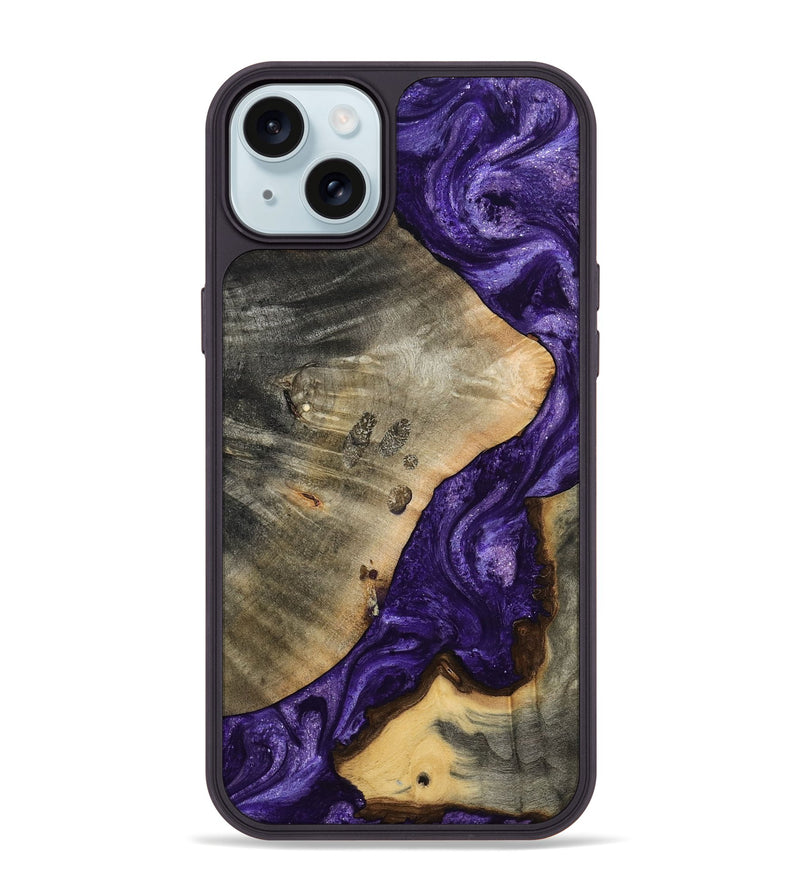 iPhone 15 Plus Wood Phone Case - Cathryn (Purple, 798327)