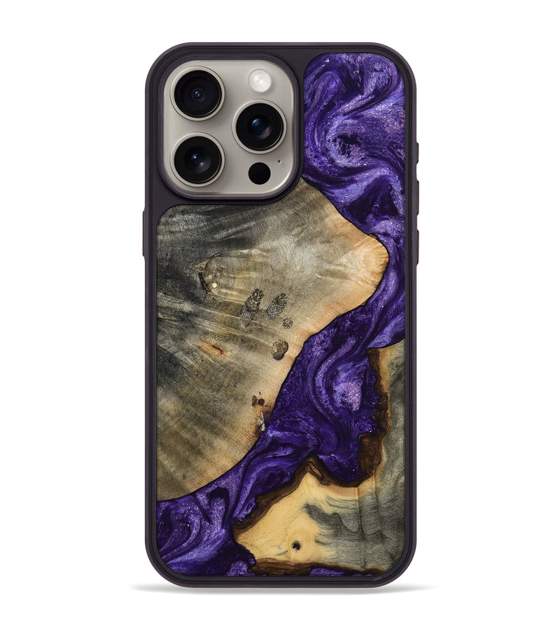iPhone 15 Pro Max Wood Phone Case - Cathryn (Purple, 798327)