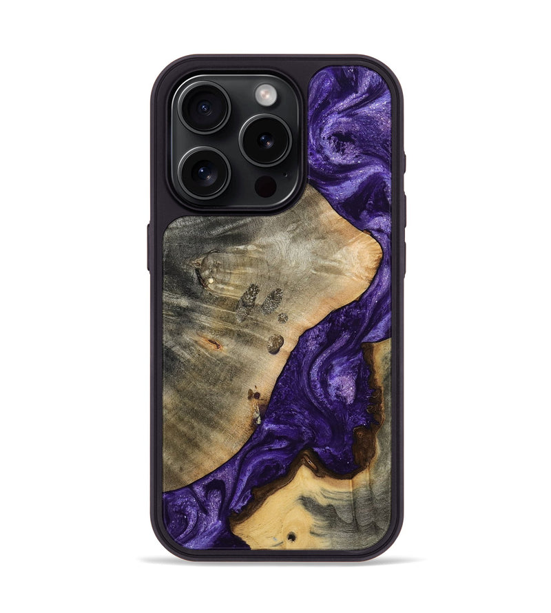 iPhone 15 Pro Wood Phone Case - Cathryn (Purple, 798327)