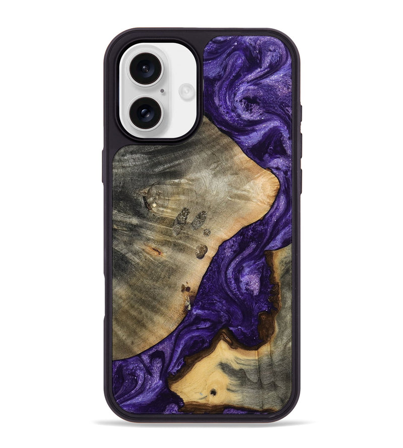 iPhone 16 Plus Wood Phone Case - Cathryn (Purple, 798327)