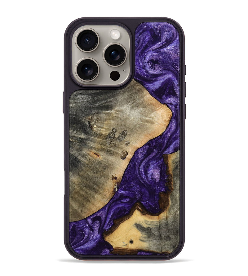 iPhone 16 Pro Max Wood Phone Case - Cathryn (Purple, 798327)