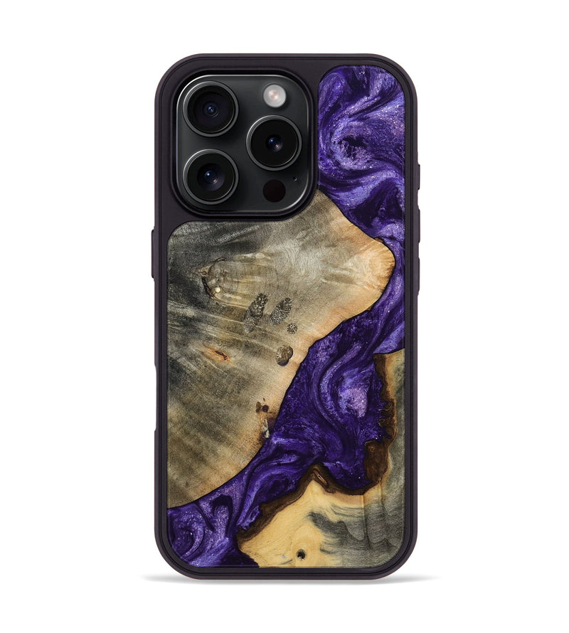 iPhone 16 Pro Wood Phone Case - Cathryn (Purple, 798327)