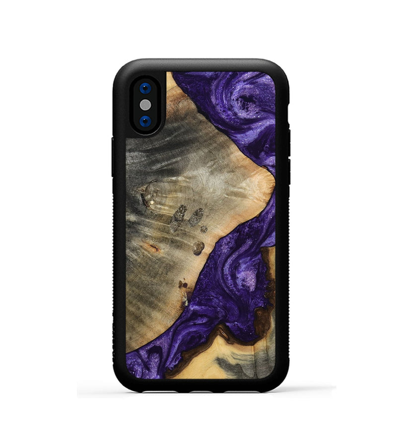 iPhone Xs Wood Phone Case - Cathryn (Purple, 798327)