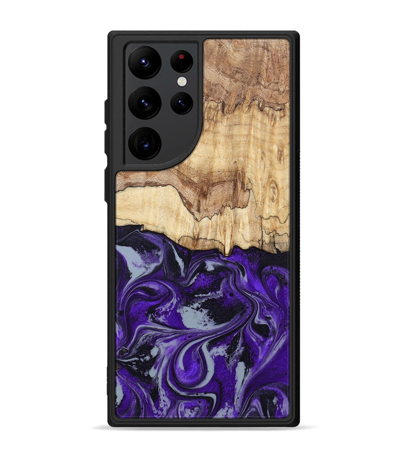 Galaxy S22 Ultra Wood Phone Case - Sandy (Purple, 798332)