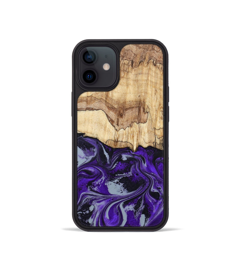 iPhone 12 mini Wood Phone Case - Sandy (Purple, 798332)